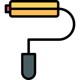 rullo per dipingere icona