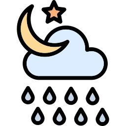 Rainy night icon