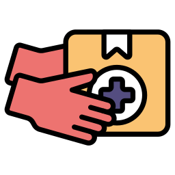 Medical parcel icon