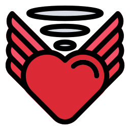 Heart wings icon