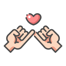 Hand in hand icon