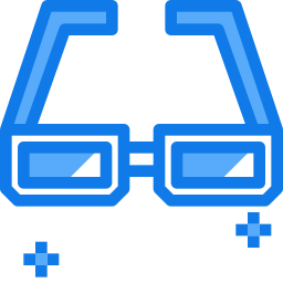 occhiali 3d icona