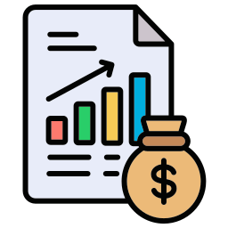 rapporto finanziario icona