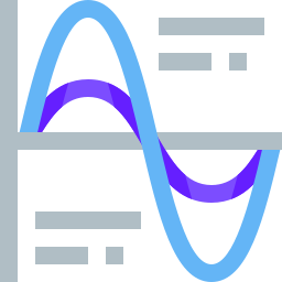 graphique linéaire Icône