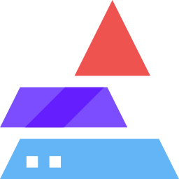 graphique pyramidal Icône