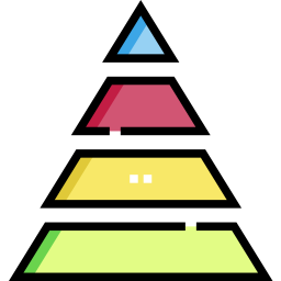 graphique pyramidal Icône