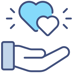 Holding hand icon