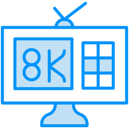 televisione 8k icona