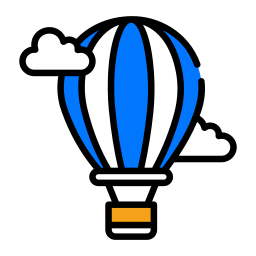 Hot air balloon icon