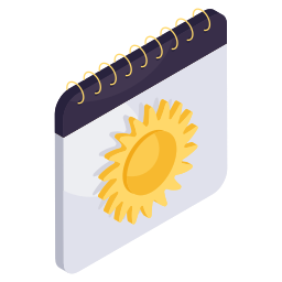 Summer calendar icon