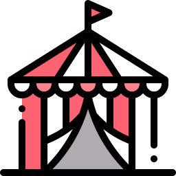 Circus tent icon