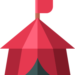 Circus tent icon