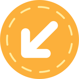 Down left arrow icon