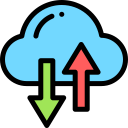 archiviazione cloud icona