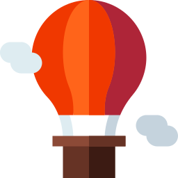 Hot air balloon icon