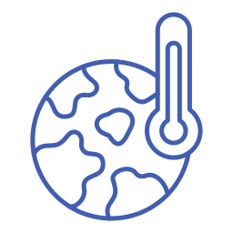 il riscaldamento globale icona