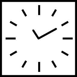 quadratische uhr icon