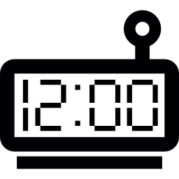 Rectangular alarm clock icon