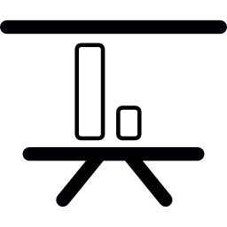 Bar graph presentation icon