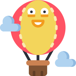 Hot air balloon icon