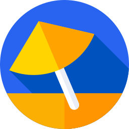 Sun umbrella icon