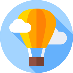 Hot air balloon icon