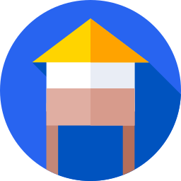 Beach hut icon