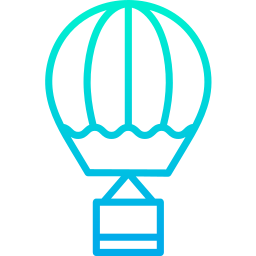 Hot air balloon icon