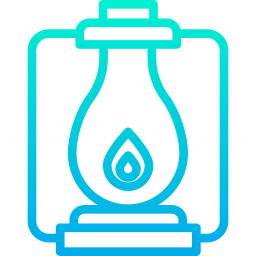 Oil lamp icon