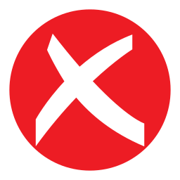 Letter x icon