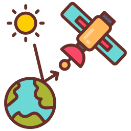 Remote sensing satellite icon