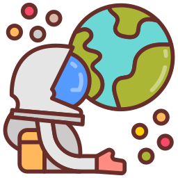 Space tourism icon