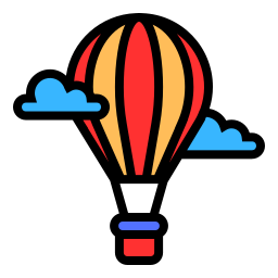 Hot air balloon icon