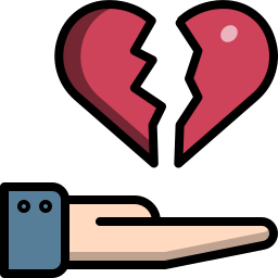 Broken heart icon