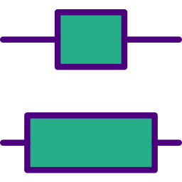 vertikale verteilung icon