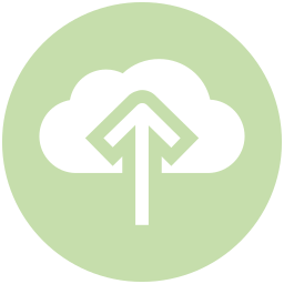 téléchargement dans le cloud Icône