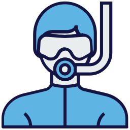 Underwater diver icon