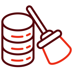 Data cleaning icon