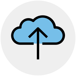 Cloud uploading icon