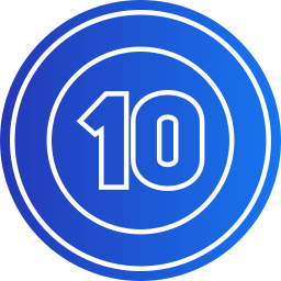 numero 10 icona