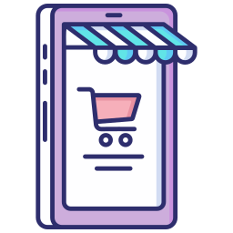 Mobile shopping icon