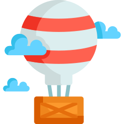 Hot air balloon icon