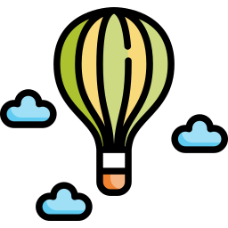 Hot air balloon icon