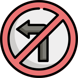 No turn icon