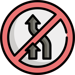 No overtaking icon