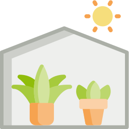 Green house icon