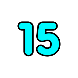 Number 15 icon