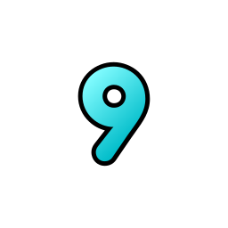 Number 9 icon