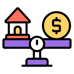 zuhause vs. geld icon