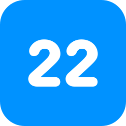 Number 22 icon